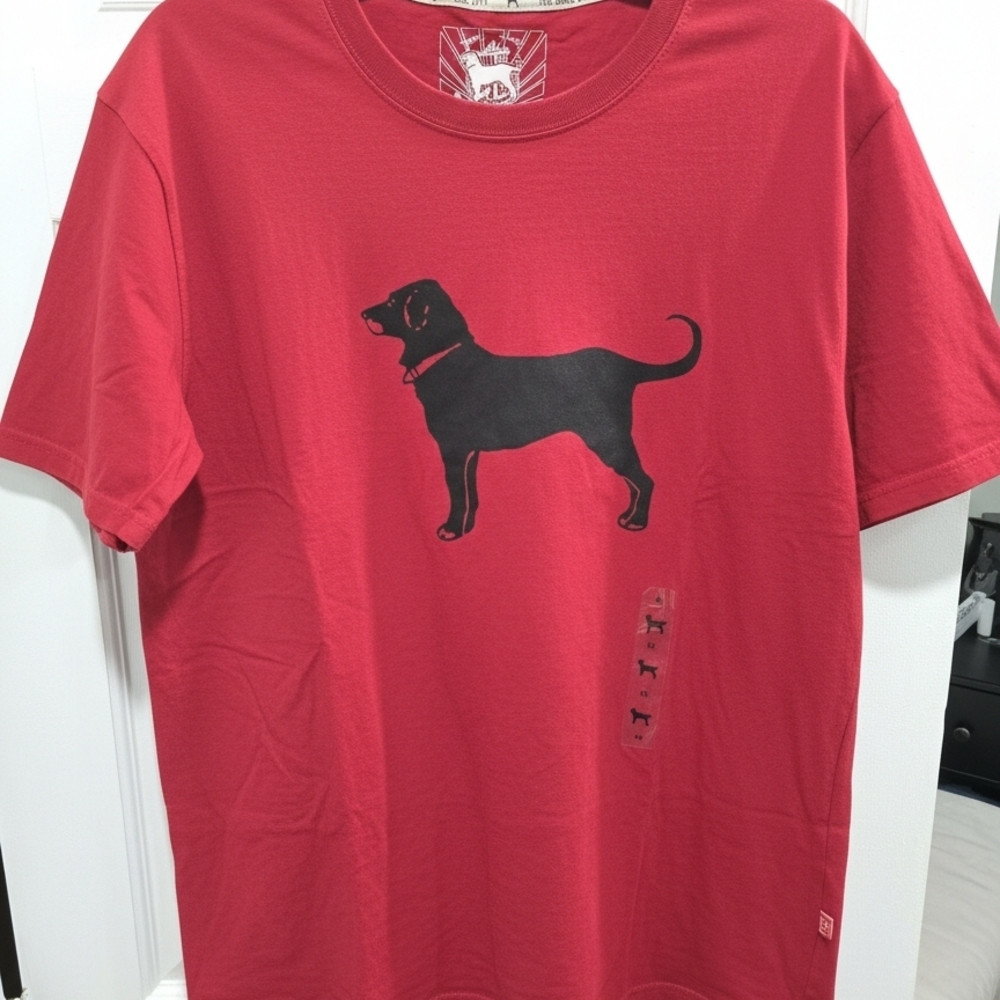 The Black Dog Red T-Shirt with Black Graphic